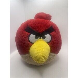 Angry Birds Plush Red Bird Toy Stuffed Animal 8" Commonwealth 2010